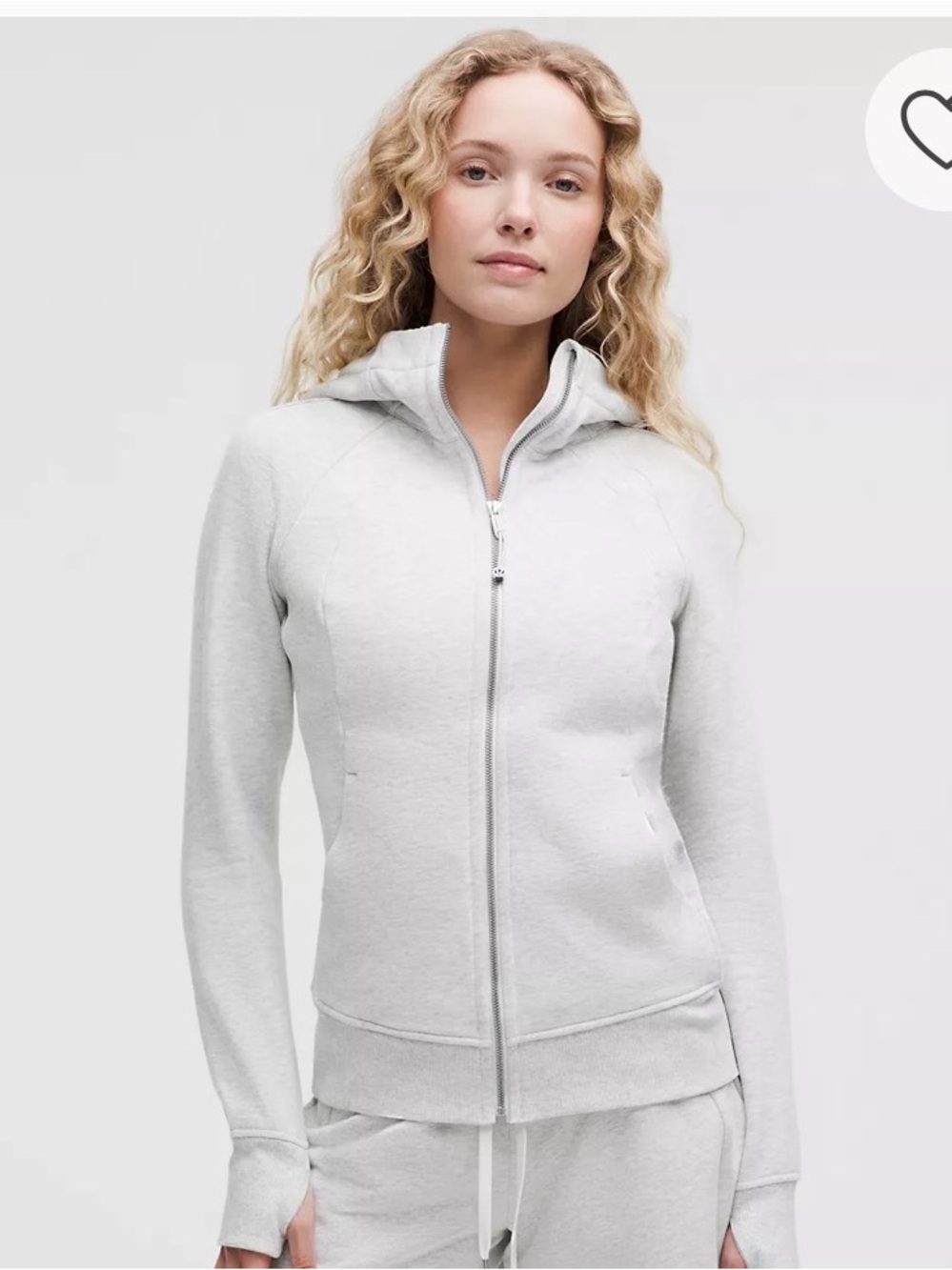 lululemon athletica Scuba Hoodie Light heathered Gray Full-Zip Sweatshirt